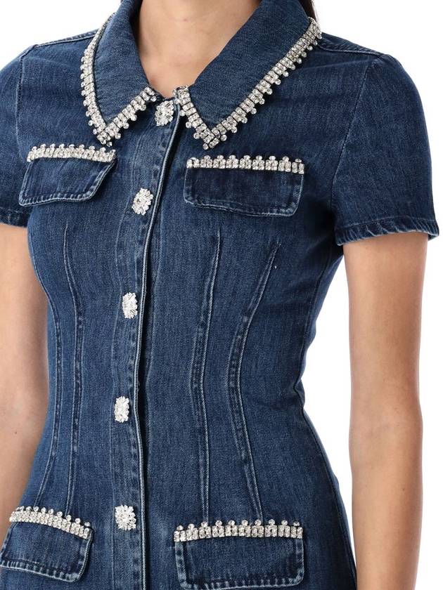 Self-Portrait Denim Collared Mini Dress - SELF PORTRAIT - BALAAN 3