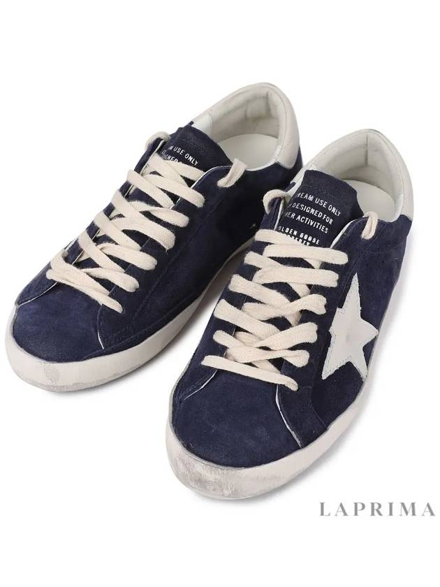 Superstar Suede Low Top Sneakers Navy - GOLDEN GOOSE - BALAAN 9