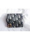 Saddle Lotus Wallet Blue  Oblique Jacquard - DIOR - BALAAN 3