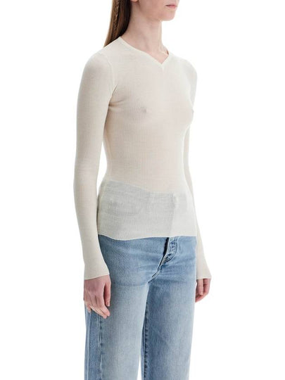 glaze color wool top with v-neck - KATE - BALAAN 2