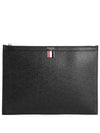 Medium Document Holder Clutch Bag Black - THOM BROWNE - BALAAN 2