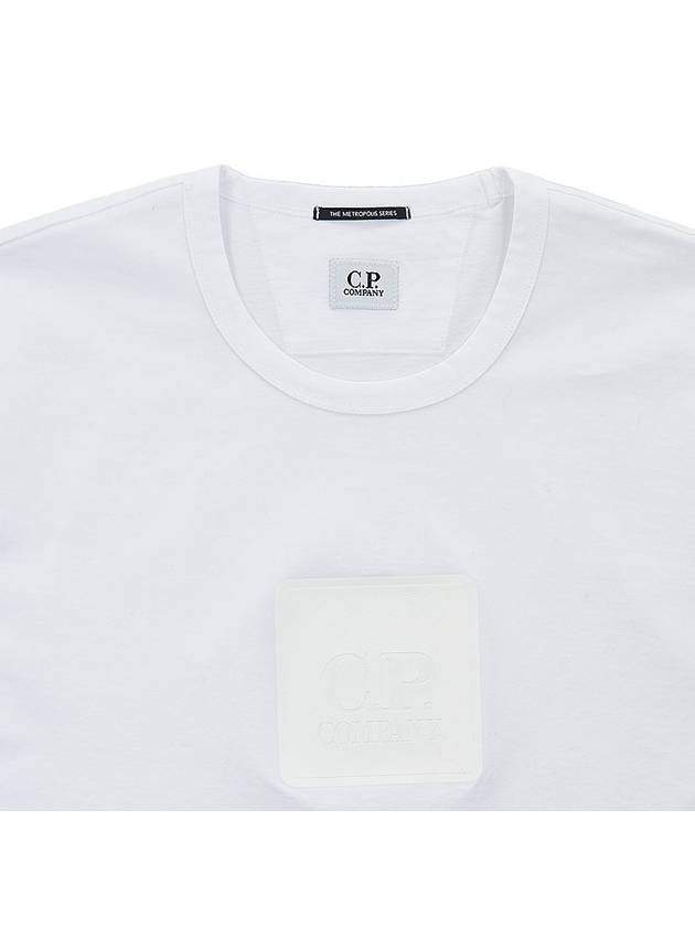 Men's Metropolis Pocket Jersey Short Sleeve T-Shirt White - CP COMPANY - BALAAN 4