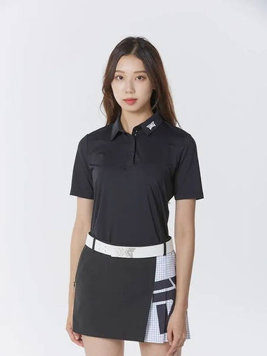 Golf Wear RP Signature Polo Collar Short Sleeve T-Shirt Black - PXG - BALAAN 1