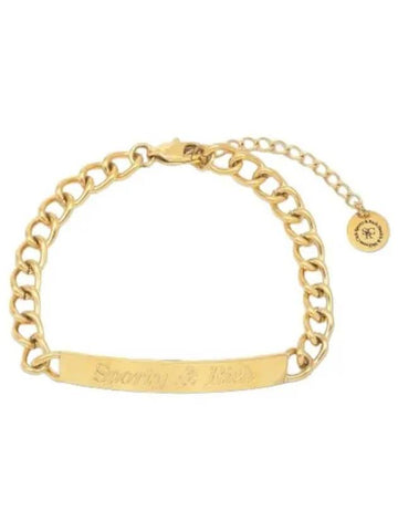 logo chain link bracelet gold - SPORTY & RICH - BALAAN 1