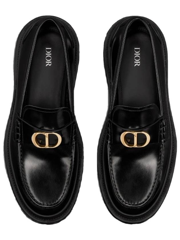 Explorer Silver Hardware Logo Loafers Black - DIOR - BALAAN.