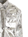 Metallic Effect Over Long Sleeve Shirt Silver - VETEMENTS - BALAAN 4