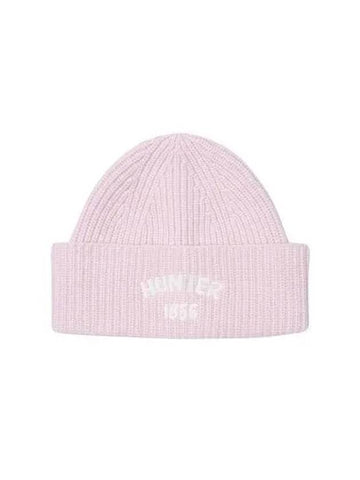 UNISEX Rib Knit Cashmere Beanie Pink HBW0006CHZPNK - HUNTER - BALAAN 1