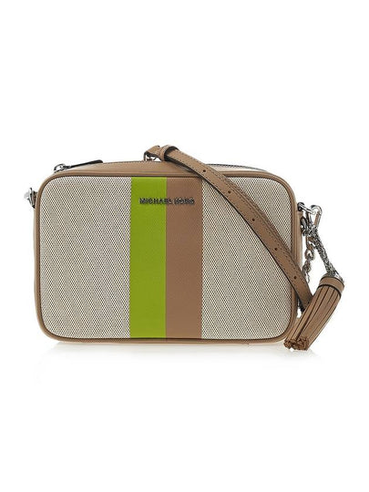 Jet Set Medium Color Block Cross Bag Beige Camel Lime Green - MICHAEL KORS - BALAAN 2