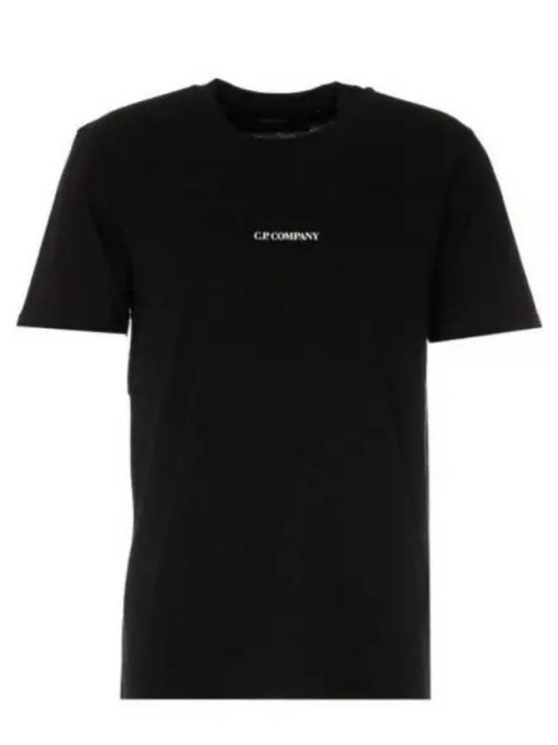 Jersey Reverse Print Short Sleeve T-Shirt Black - CP COMPANY - BALAAN 2