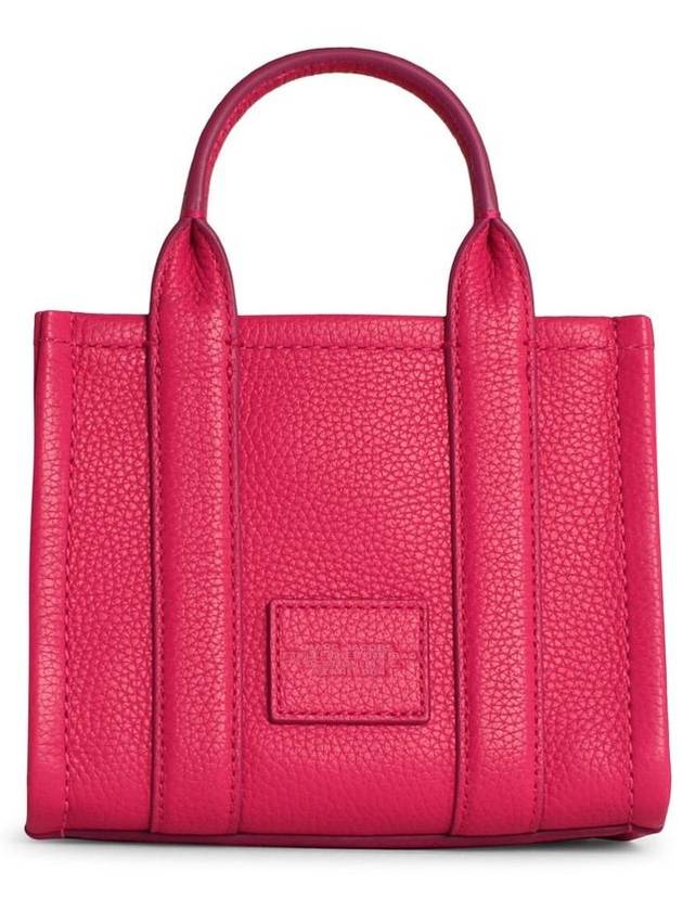 Mini Micro Leather Tote Bag Fuchsia - MARC JACOBS - BALAAN 4