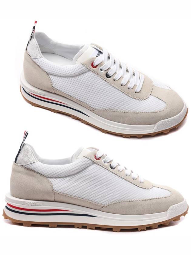 Fine Kid Suede Tech Runner White - THOM BROWNE - BALAAN 3