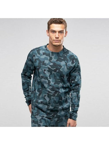 01823501392Tech Fleece Crew TShirtGreen Camo - NIKE - BALAAN 1