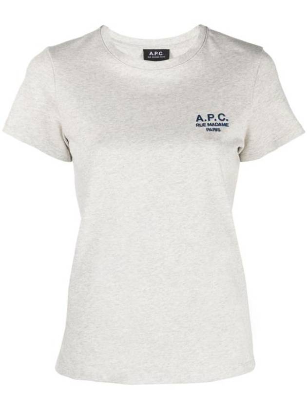 Denise Embroidered Logo Short Sleeve T-shirt Ecru - A.P.C. - BALAAN 2