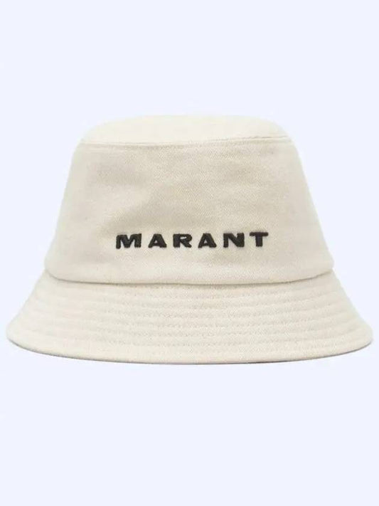 Embroidered Logo Bucket Hat Ecru - ISABEL MARANT - BALAAN 2