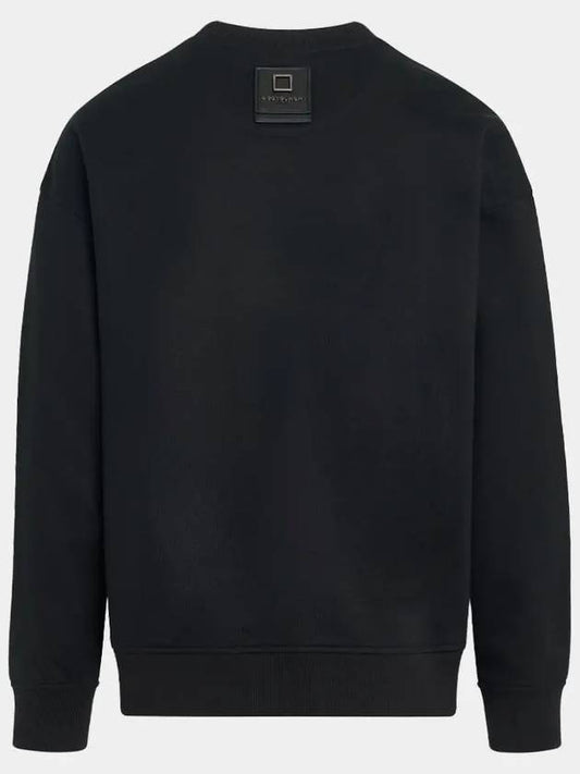 Women s Leather Patch Sweatshirt Black - WOOYOUNGMI - BALAAN 2