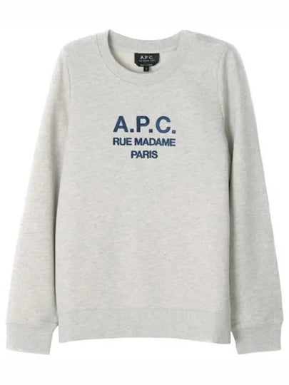 Women's Tina Logo Sweat Sweatshirt Heather Ecru - A.P.C. - BALAAN 2