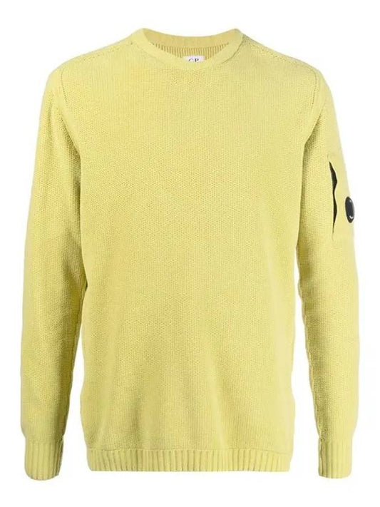 Lens Wappen Crew Neck Knit Top Yellow - CP COMPANY - BALAAN 2