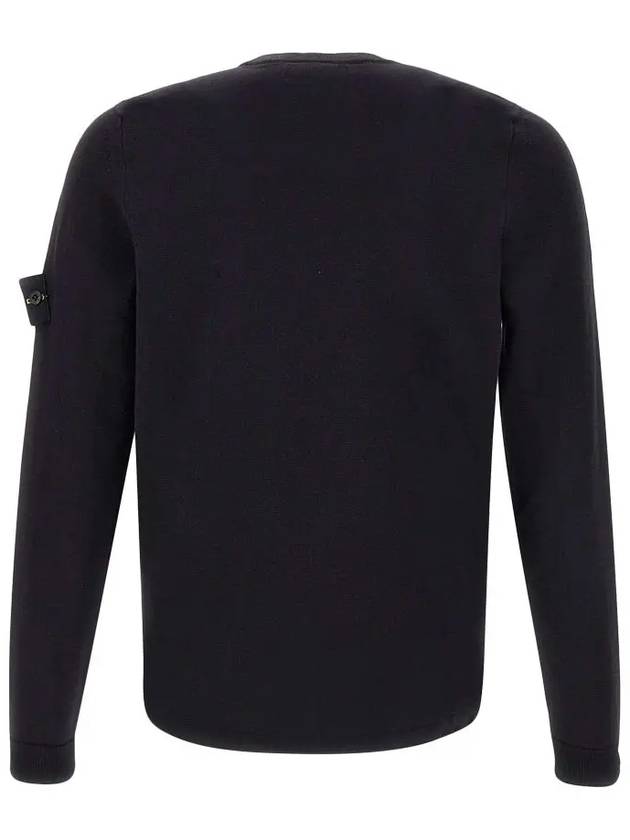 Raw Hand Cotton Crewneck Knit Top Navy - STONE ISLAND - BALAAN 5