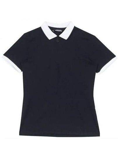 Izara Short Sleeve Polo Shirt Navy - J.LINDEBERG - BALAAN 2