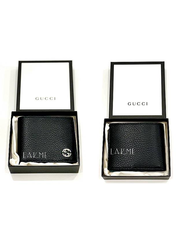 GG Interlocking Two Tone Half Wallet Black - GUCCI - BALAAN 5