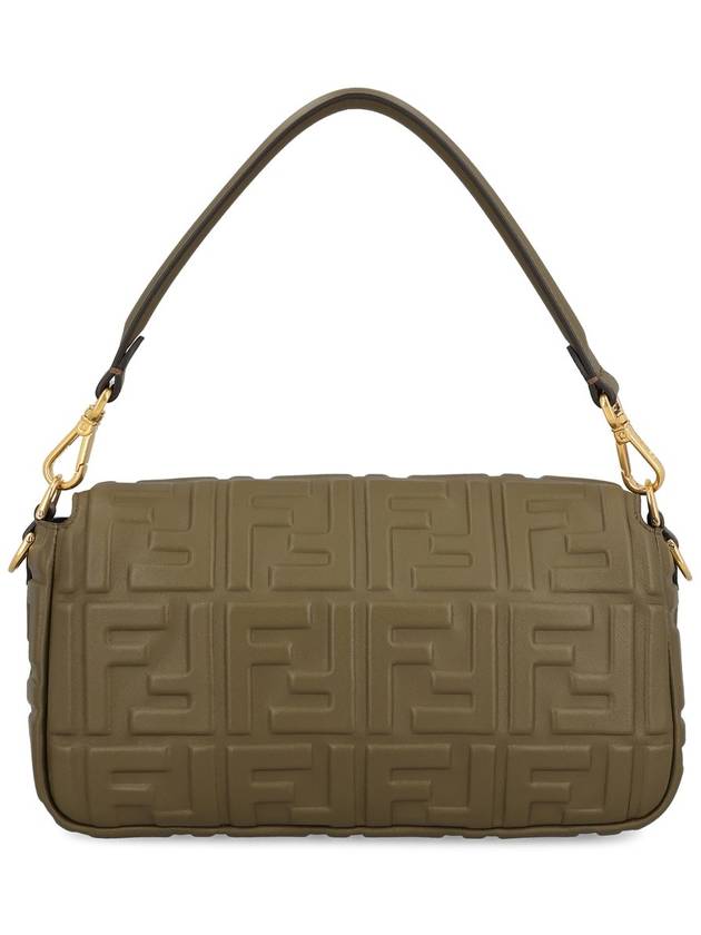 Baguette FF Embossed Nappa Leather Shoulder Bag Green - FENDI - BALAAN 4