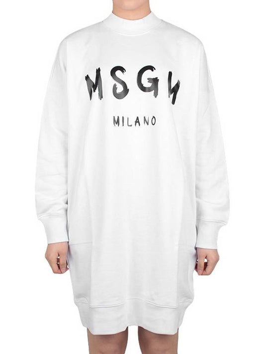 Brushed logo fleece dress 3041MDA67 217299 01 - MSGM - BALAAN 1