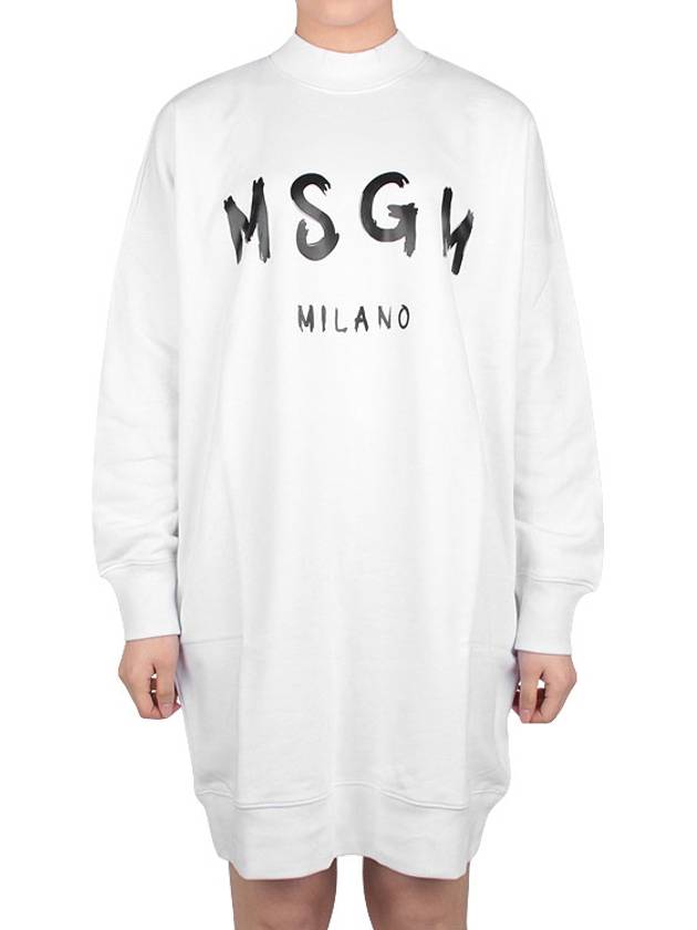 Brushed logo fleece dress 3041MDA67 217299 01 - MSGM - BALAAN 2