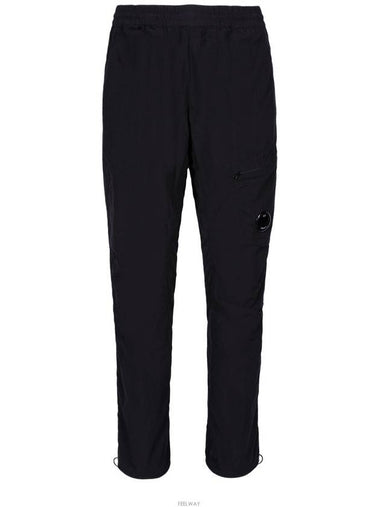 Lens Wappen Straight Pants Black - CP COMPANY - BALAAN 1