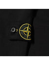 Logo Patch Cotton Fleece Hoodie Black - STONE ISLAND - BALAAN 5