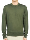 Men's Crew Neck Wool Knit Top Khaki - DRUMOHR - BALAAN 2