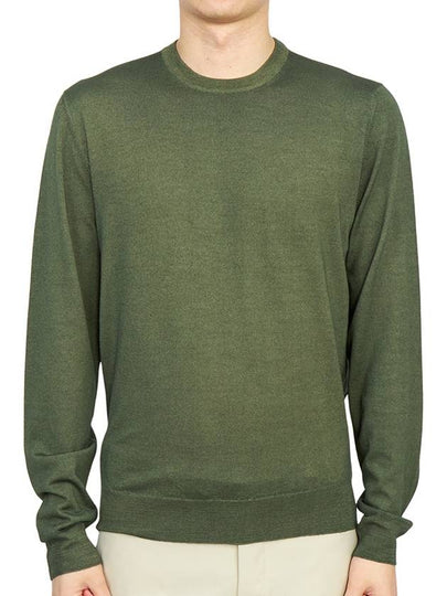 Men's Crew Neck Wool Knit Top Khaki - DRUMOHR - BALAAN 2