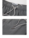 Striped Seersucker Swim Shorts Grey - THOM BROWNE - BALAAN 7