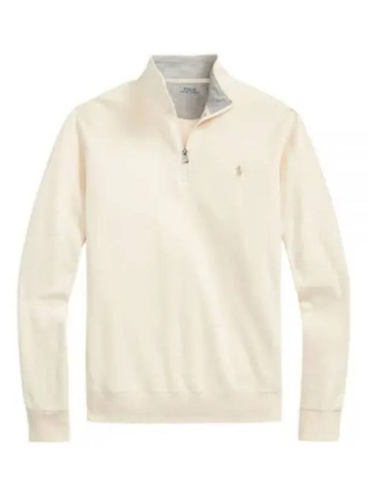 Logo Half Zip-up Sweatshirt Cream - POLO RALPH LAUREN - BALAAN 2