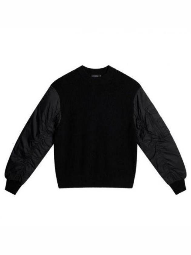 Men's Bow Bomber Hybrid Knit Top Black - J.LINDEBERG - BALAAN 2