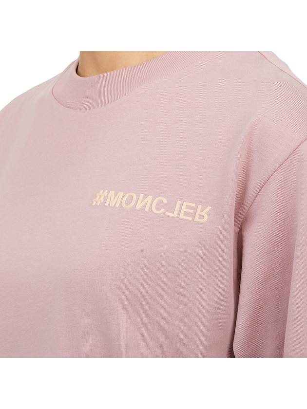 Logo Short Sleeve T-Shirt Pink - MONCLER - BALAAN 8