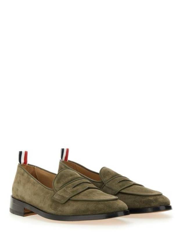 Varsity Suede Penny Loafers Dark Green - THOM BROWNE - BALAAN 4