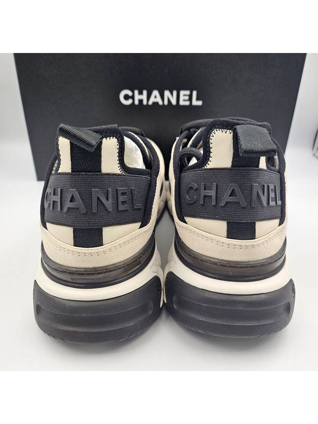 Sneakers Mixed Fiber Women s Shoes Beige Gold G45331 - CHANEL - BALAAN 3