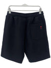 Organic Cotton Fleece Shorts Black - AMI - BALAAN 6