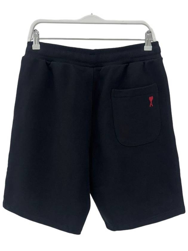 Organic Cotton Fleece Shorts Black - AMI - BALAAN 6