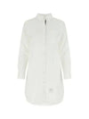 Women's Point Collar Poplin Short Dress White - THOM BROWNE - BALAAN 2