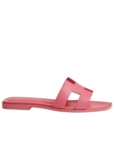 Oran Calfskin Sandals Rose Petale - HERMES - BALAAN 1