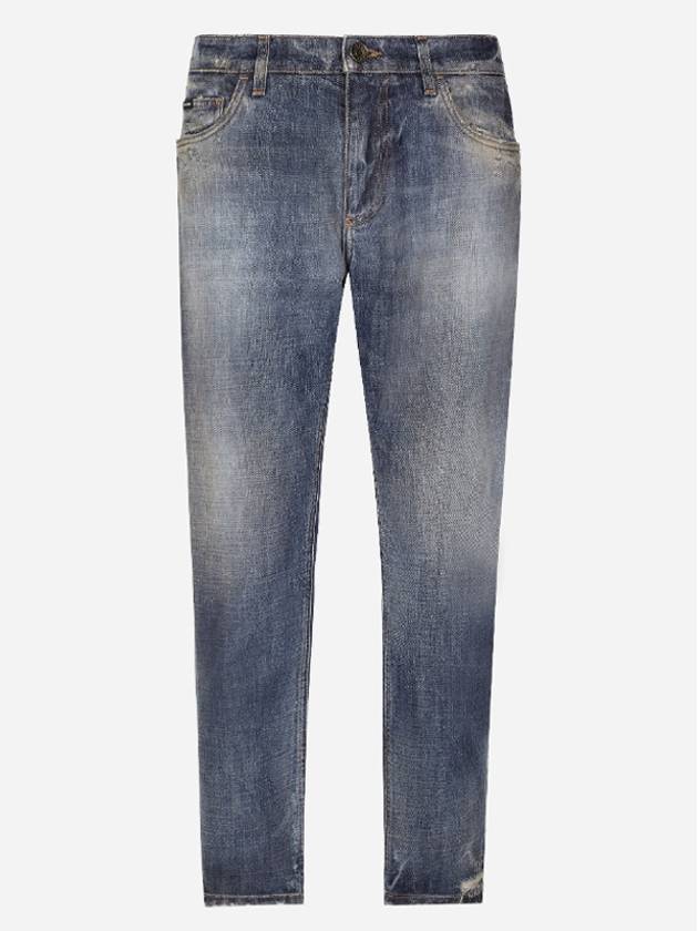 Logo Slim Fit Jeans Blue - DOLCE&GABBANA - BALAAN 2