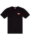 T Nlabel L1 Short Sleeve T-Shirt Black - DIESEL - BALAAN 1