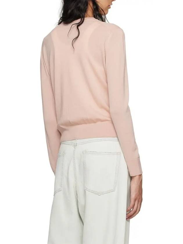 Women's Baby Fox Patch Regular Knit Top Pink - MAISON KITSUNE - BALAAN 4