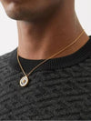 Enamel Medusa Necklace Black Gold - VERSACE - BALAAN 3