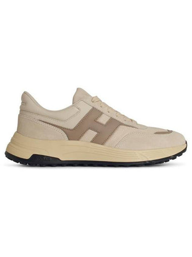 Hogan 'Hyperlight' Beige Leather Blend Sneakers - HOGAN - BALAAN 1