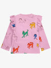 Wonder Horse All over Ruffle Long Sleeve T Shirt B224AC053 Italian Kids - BOBO CHOSES - BALAAN 3