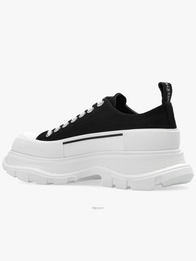 Tread Slick Low Top Sneakers Black White - ALEXANDER MCQUEEN - BALAAN 5