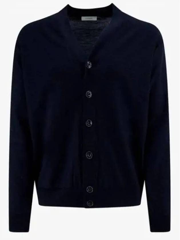 Relaxed Twisted Merino Wool Blend Cardigan Navy - LEMAIRE - BALAAN 2