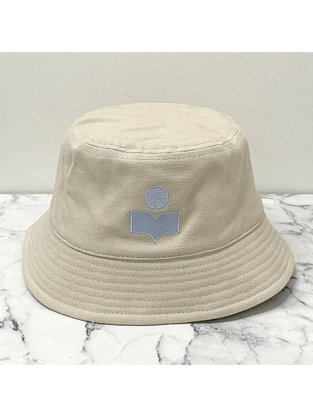 Hailey Embroidered Logo Bucket Hat Ecru - ISABEL MARANT - BALAAN 3